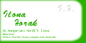 ilona horak business card